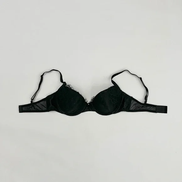 frederick’s | sheer floral lace underwire lined intimate lingerie set | sz 34b - Picture 7 of 7